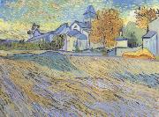 Vincent Van Gogh View of the Church of Saint-Paul de-Mausole (nn04) oil painting picture wholesale